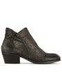 Heeled Boot Apisi Metallic Pewter Side View